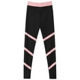 thumbnail image 3 of TiaoBug Girls High Waist Gymnastics Leggings Running Jogging Ballet Dance Skating Pants Tights Pink 6, 3 of 5