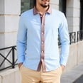 thumbnail image 2 of European Linen Long Sleeve Shirt with Ethnic Pattern Patchwork for Everyday Casual Wear Relaxed Fit Top for Spring and Autumn, 2 of 6