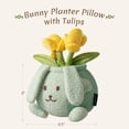 thumbnail image 6 of Phantoscope Happy Easter Rabbit Shaped Throw Pillow, Teddy Fleece Soft Flower Pot Decorative Pillow, Green 8 x 8.5 Inches for Couch Sofa Bed Chair, 6 of 6
