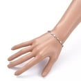 thumbnail image 5 of Stainless Steel Heart Chain Bracelet Steel Toggle Silver 7.5" Z163, 5 of 5