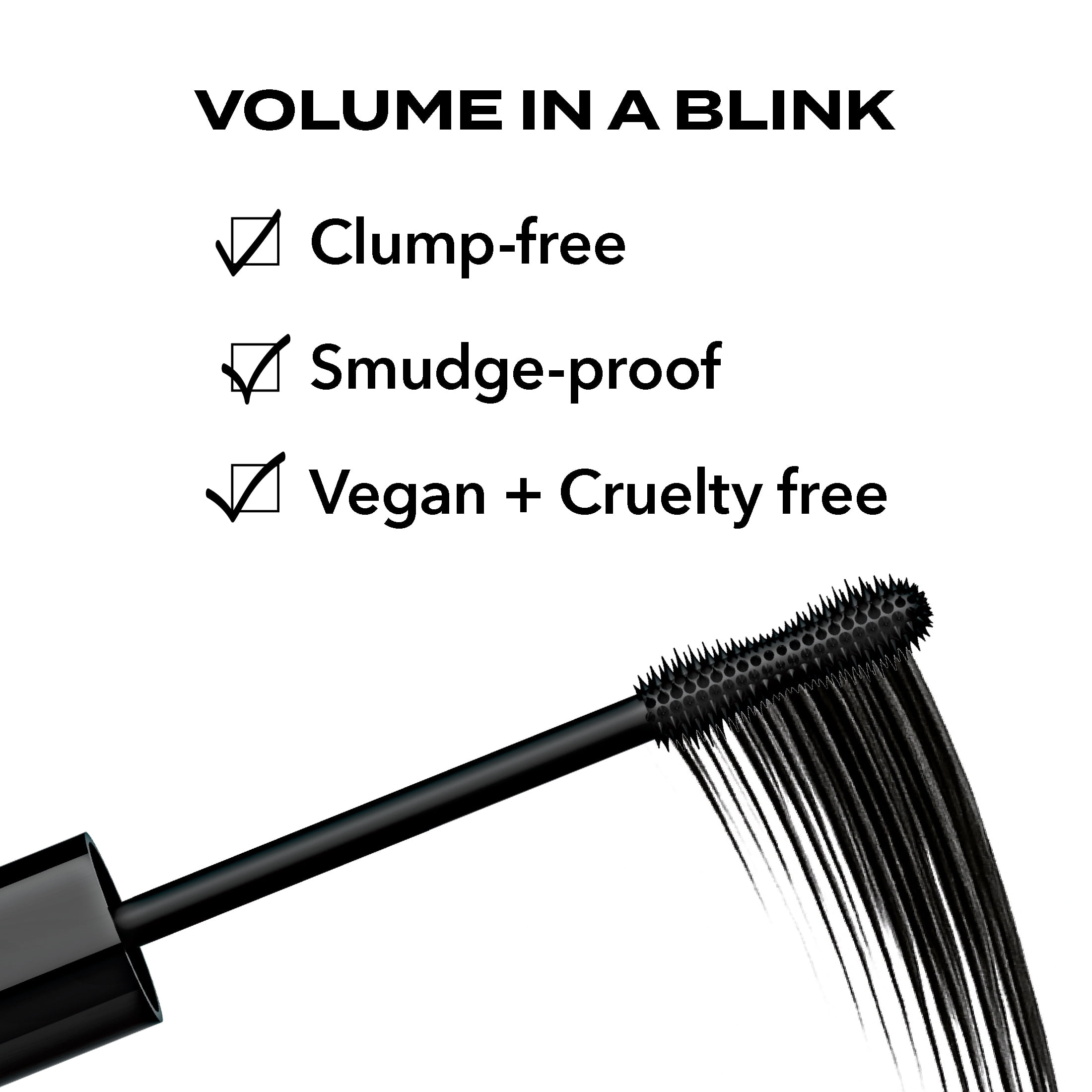 Hard Candy Full Volume Mascara, Volumizing Mascara, Hourglass Brush, Smudge-Proof