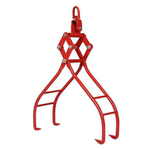 LiviNest Logging Tongs 36 Inch Opening 3000 Lbs Capacity - Heavy Duty Log Grapple Tool for Wood Lifting & Skidding - Red Logging Clamp for ATV Truck Tractor & Land Clearing Contractors