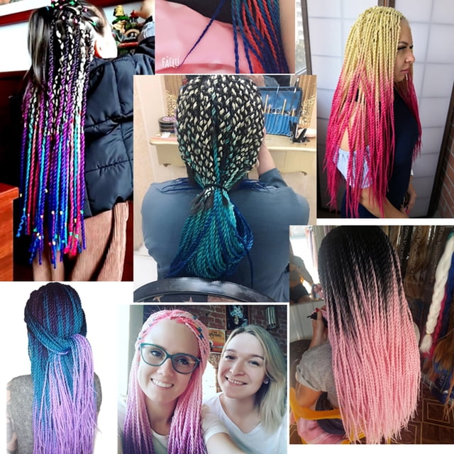 unbranded Hairpiece Ponytail Braid Sintético Con Color Multi Degradado Ideal Para Fiestas Y Disfraces Fashion