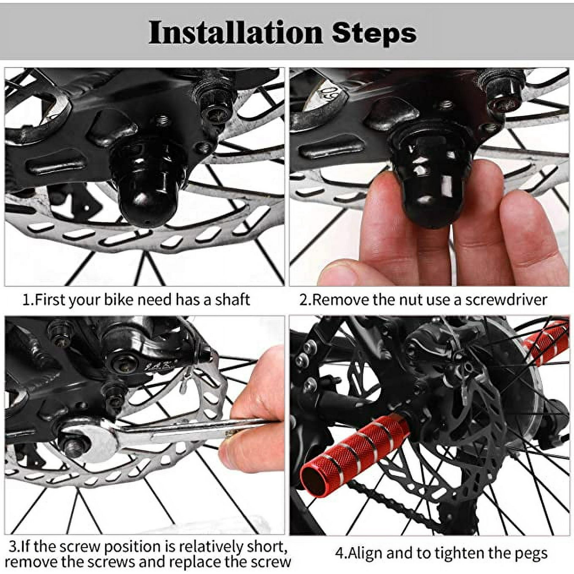 Bike Pegs 2Pcs Aluminum Alloy Anti Skid Lead Foot BMX Pegs Walmart