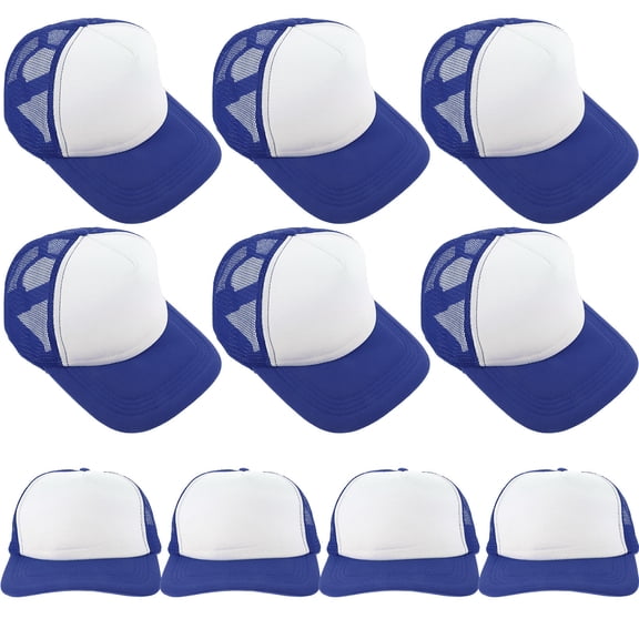 PTOOTP 10Pcs Sublimation Blank Hat with Sponge and PVC for Boys Hats Caps Daily Wear Fishing