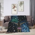 thumbnail image 6 of DouZhe Ultra-Soft Micro Fleece Lightweight Flannel Bed Blanket, Night Space Stars Bikini Print Cozy Warm Throw Blankets, 60"x50", 6 of 7