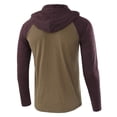 thumbnail image 4 of Fgnfyis Mens Fashion Casual Color Matching Raglan Sleeves Drawstring Hoodie Long Sleeve T Shirt Top Blouse Men's Sweatshirts Brown XL, 4 of 4