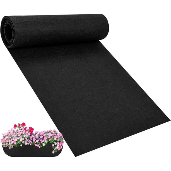 Fabric Planter Basket Liner,Bexikou 1 Roll 12x80 Inch Felt Flower Pot Liners,Replacement Coco Fiber Liner Alternative,Hanging Plant Basket Fiber Insert for Wall Hanging Planter Flower Vegetables