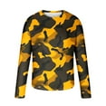 thumbnail image 6 of UVEASISHA Camo T Shirts for Men Long Sleeve Stylish Hipster Tees Novelty Camouflage Print Atheltic Tops Loose Fit Casual Crewneck Pullover Tee On Sale Yellow M, 6 of 6