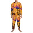 thumbnail image 3 of Sikiie Vibrant Flamingo Illustration Mens Pajama Set, Soft Warm Long Sleeve Sleepwear, Cozy Button-Down Pjs for Men-Small, 3 of 7
