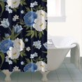 thumbnail image 4 of Pioneer Flower Floral Print Pattern Shower Curtain 36"x72", Bathroom Decorative Shower Curtain Set with 12 Hooks, Waterproof Washable, 4 of 6