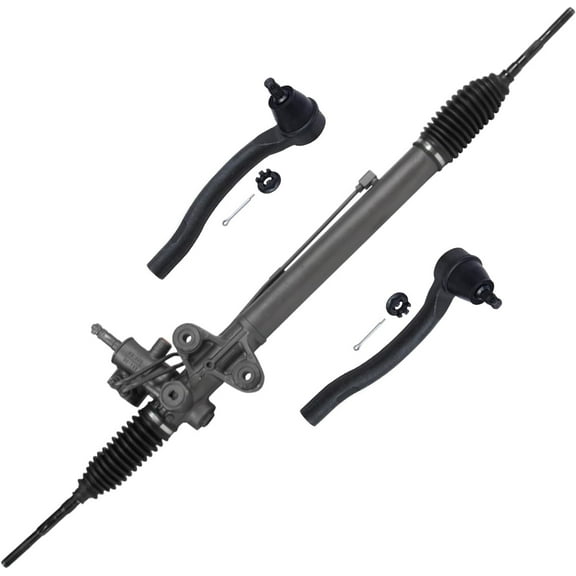 Detroit Axle - 3pc Rack and Pinion Kit for 2009-2015 Honda Pilot, Power Steering Rack and Pinion Assembly Front Outer Tie Rod Ends 2010 2011 2012 2013 2014 Replacement