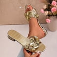 thumbnail image 6 of Womens Sandles Women's Fashionable Versatile Casual Plus-Size Shoes Spring/Summer Style Trendy Soft-Soled Open-Toe Flat Sandals For Outdoor Wear Beach Sandals.,Gold,37, 6 of 7
