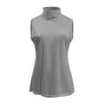 thumbnail image 5 of WNEGSTG Womens Elegant Mockneck Knitted Sleeveless Sweater Pullover Spring Casual Solid Color Tank Blouse Top Gray, 5 of 5