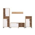 thumbnail image 1 of Mueble Centro de Entretenimiento Budapest Blanco Estilo Natural, 1 of 4