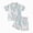 H124-Blue, variant on TOWED22 Girls Pajamas 2 Piece Summer Soft Silk Satin Short Sleeve Pajama Set Cute Pjs Sleepwear for Kids,18-24 M