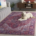 thumbnail image 5 of SAFAVIEH Tuscon Alondra Oriental Machine Washable Area Rug, Red/Navy, 5' x 8', 5 of 13