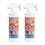 Amazing 60 Second Stain Remover - Commercial Strength - Powerful, Natural Enzymes Remove Food, Grease, Pet Stains & More - Non-Toxic/Eco Friendly - USA Made (16oz Spray Bottle 2-Pack -S