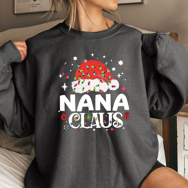 Aqestyerly Haut de Noël pour Femme Mode Femme T-Shirt à Manches Longues à Col Rond Imprimé Blouse Ample Hauts