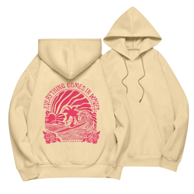 Chandails à Capuchon Oversize pour Femmes à Manches Longues avec Cordon de Serrage, Chandail à Capuche Graphique, Mode Automne