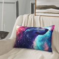thumbnail image 5 of Zufioo Starry Multicolored Wolf Print Double-sided Plush Pillow Cover,Decorative Pillow Protector without Pillow Core, Suitable for Sofa, Bedroom, Car-20"x30", 5 of 6