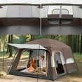thumbnail image 5 of SHIBAILI 12 Person Family Camping Tent with Porch,Superb Ventilation,Waterproof&Dual-Use Spacious Tent for Backyard & Outdoor,Brown, 5 of 10