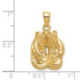 thumbnail image 2 of 14K Yellow Gold Solid Polished Open-Backed Boxing Gloves Pendant, 2 of 2
