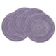thumbnail image 2 of Juego de 4 manteles individuales redondos de algodón trenzado, antideslizantes, para mesa de comedor, cocina, lavable, 15 pulgadas, color morado, 2 of 3