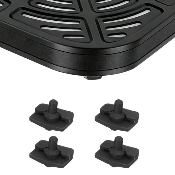Uxcell 4 Pcs Air Fryer Replacement Parts, Air Fryer Rubber Bumpers Feet Parts Accessories Silicone Non Scratch Protective Covers for Air Fryer Grill Pans, 0.8x0.6x0.7 Inch, Square Nub