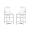 thumbnail image 2 of Linon Judah 24 Inch High Back White Counter Stools, Set of 2, 2 of 10