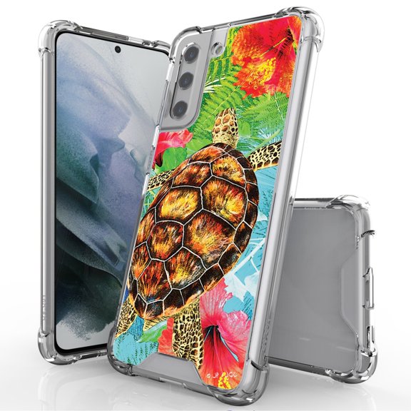 ANJ  Hybrid Slim Hard Back Cover Case Flexible Bumper for Samsung Galaxy S21 - Sea Turtle