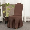 thumbnail image 1 of Solid Color Spandex Chair Cover Wedding Banquet All-Around Protection Cover for Dining Room Restaurant Kitchen - Purple Red, 1 of 3