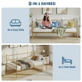 thumbnail image 5 of Tzou Metal Twin Daybed, Space-Saving Bed Frame for Guest Room, Living Room, or Dorm, 5 of 9