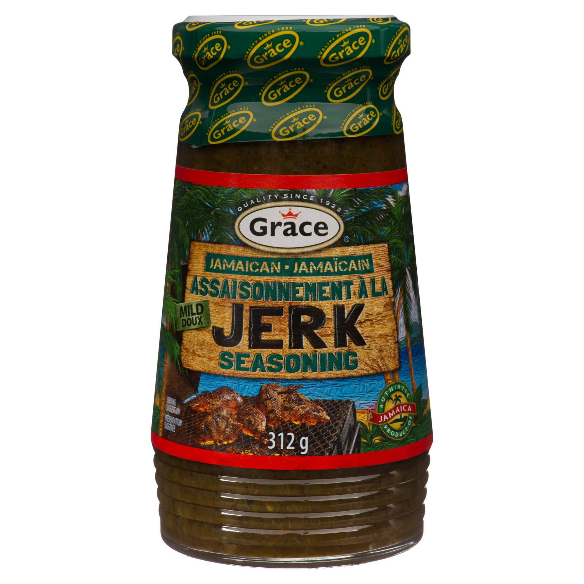 Grace Mild Jerk Seasoning, 312g Bottle