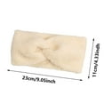 thumbnail image 2 of NWOKYZGH Fuzzy Winter Headbands for Girls, Plain Ear Warmer Headband for Kids, Wide Furry Head Warmers for Women, Cold Weather Thick Stretch Elastic Knot Hair Accessories, 2 of 9