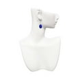 thumbnail image 2 of Delight Jewelry Silvertone Small Blue Imitation Cat's Eye Silver tone Infinity French Earrings, 2 of 4