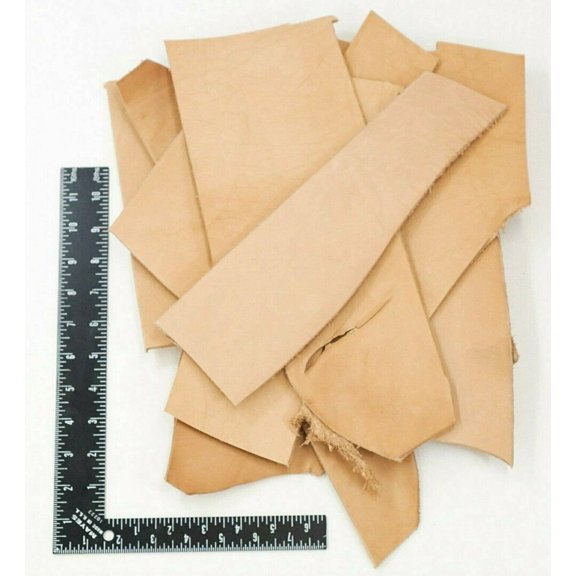 10 LB Vegetable Tan Tooling Cowhide Leather Scraps - HEAVY WEIGHT 7oz-12oz