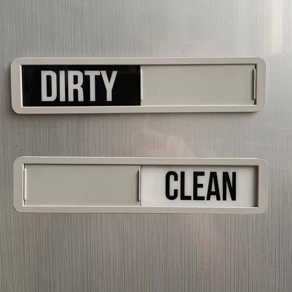 Original: Qurecci Marchi Soft Touch,Clean Dirty Sign , Dishwasher Magnet KUBIK LETTERS