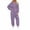 #053-Purple, variant on AUNVITO Women's Fleece Hooded Front Zipper Long Sleeve Jumpsuit Cozy and Comfortable Loungewear Style