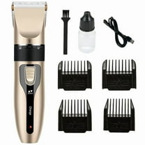 J&G Dog Grooming Kit, Low Noise Rechargeable Cordless Pet Hair Trimmer with four different guards
