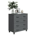 thumbnail image 4 of vidaXL Sideboard Bar Buffet Console Cabinet with Drawers HAMAR Solid Wood Pine, 4 of 31