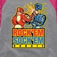 thumbnail image 3 of Rock 'Em Sock 'Em Robots - Red Rocker, Blue Bomber - Toddler And Youth Girls Raglan Graphic T-Shirt, 3 of 4