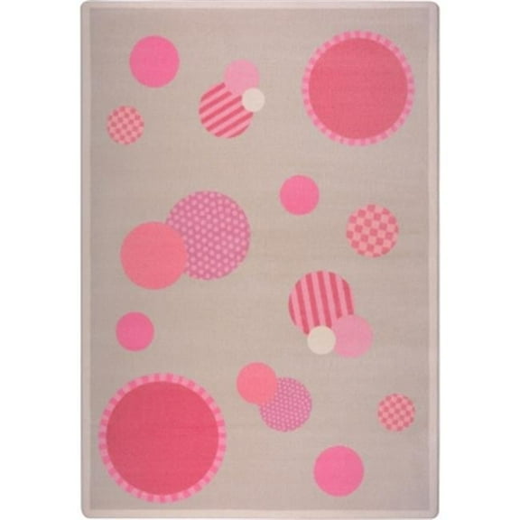 Playful Patterns Baby Dots Rectangle Childrens Area Rugs  04 Pink - 7 ft. 8 in. x 10 ft. 9 in.