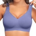 thumbnail image 6 of Breezora Women's Wireless Support Bra Full Coverage No Underwire Plus Size Comfortable Everyday Underwire Free, 6 of 10