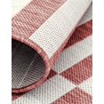 thumbnail image 4 of Unique Loom Outdoor Striped Collection Area Rug - Striped (4' 1" Round Rust Red/Ivory), 4 of 6