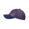 thumbnail image 3 of C.C Unisex Abstract Navajo Weaved Panel Adjustable Precurved Baseball Cap Hat, Orange/Blue, 3 of 4