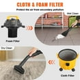 thumbnail image 5 of Wet Dry Vac, 2.6 Gallon, 2.5 HP, 3-in-1 Shop Vacuum with Blower & Attachments for Floor, Car, Upholstery, Portable, ETL Listed, Yellow, 5 of 7