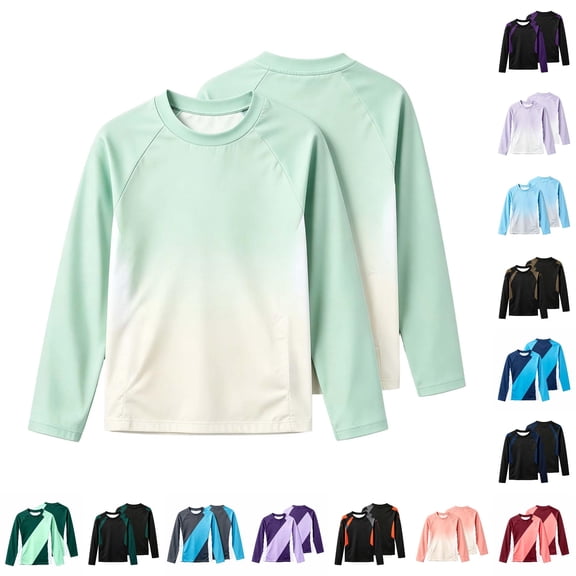 Boys' Rash Guard Long Sleeve UPF 50 Sun Shirts for Toddler Kids Youth Water Swimming Rashguard Water Surfing Beach 4T