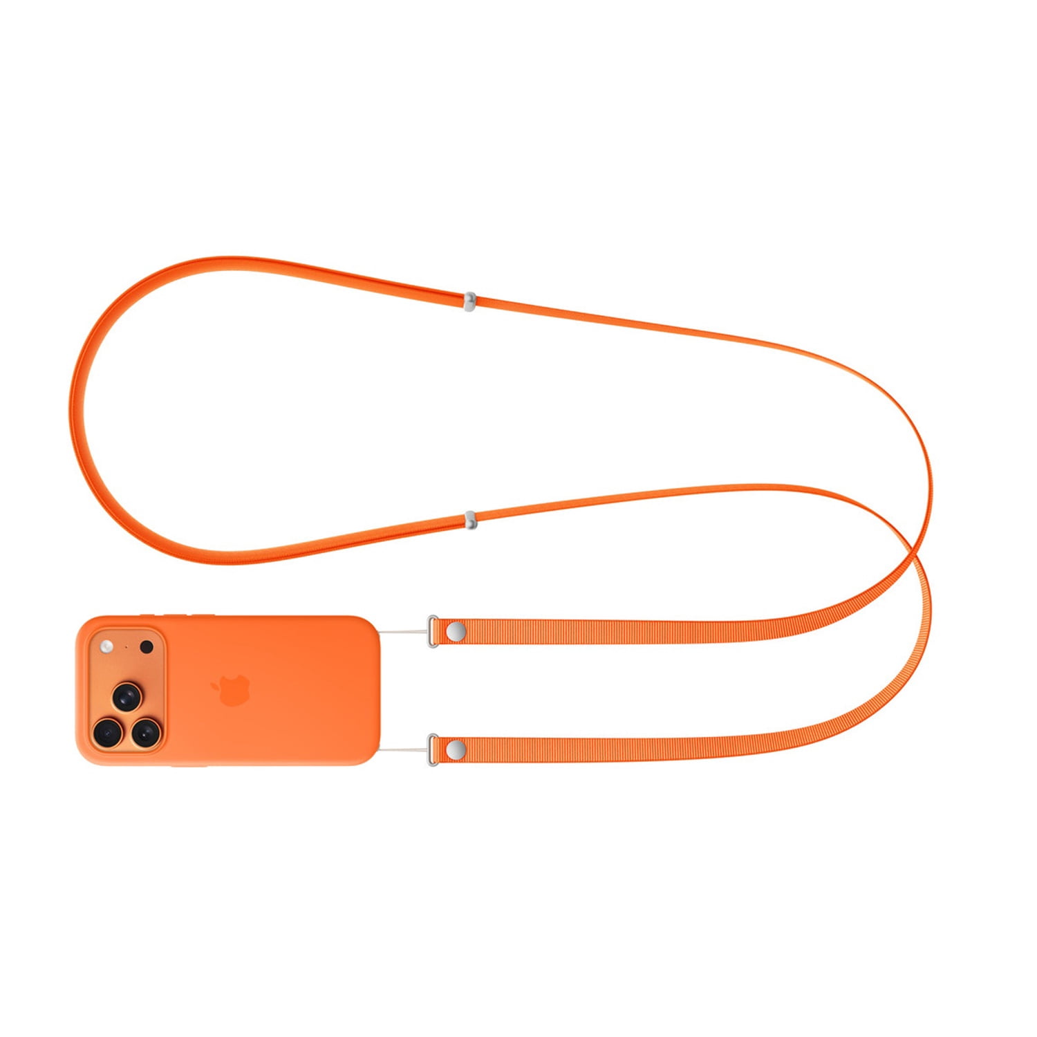 Adjustable Neck Hanging Strap for Mobile Phones - Orange