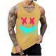 thumbnail image 1 of Camisetas de Tanque de los Hombres Tanque de los Hombres Incolor Gradiente de Impresión Cuello Redondo Correa Delgada Fuga Atrás Regular Casual Deportes Blusas de Tanque, 1 of 5